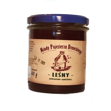Miod_lesny_400g_miody_pojezierza_drawskiego