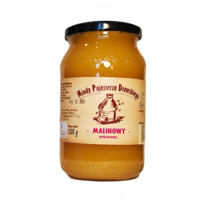 Miod_malinowy_1200g_miody_pojezierza_drawskiego