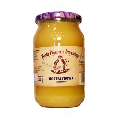 Miod_nostrzykowy_1200g_miody_pojezierza_drawskiego