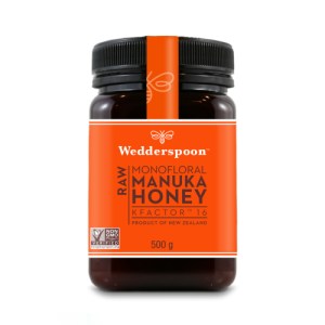 miód manuka, Wedderspoon, kfactor, raw, 500g