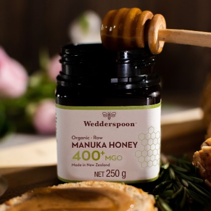 miód manuka, Wedderspoon, 400, mgo, 250g